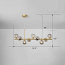 GobekUsa LED Island Pendant Light: Postmodern Glass Bubble Lamp for Dining Room