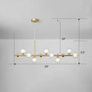 GobekUsa LED Island Pendant Light: Postmodern Glass Bubble Lamp for Dining Room