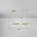 GobekUsa LED Island Pendant Light: Postmodern Glass Bubble Lamp for Dining Room