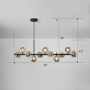 GobekUsa LED Island Pendant Light: Postmodern Glass Bubble Lamp for Dining Room
