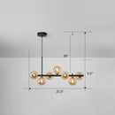 GobekUsa LED Island Pendant Light: Postmodern Glass Bubble Lamp for Dining Room