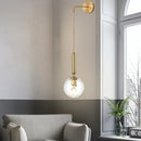 GobekUsa Postmodern Spherical Wall Mounted Lamp in Black/Gold with Clear Water/White Glass - Perfect Bedside Light
