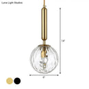 GobekUsa Postmodern Spherical Wall Mounted Lamp in Black/Gold with Clear Water/White Glass - Perfect Bedside Light