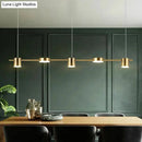 GobekUsa Postmodern Straight Bar LED Ceiling Light for Kitchen Island – Stylish Metal Hanging Fixture