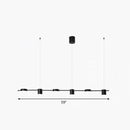 GobekUsa Postmodern Straight Bar LED Ceiling Light for Kitchen Island – Stylish Metal Hanging Fixture