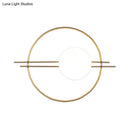GobekUsa Postmodern Wall Mounted Sconce Light with White Glass Shade in Black/Brass