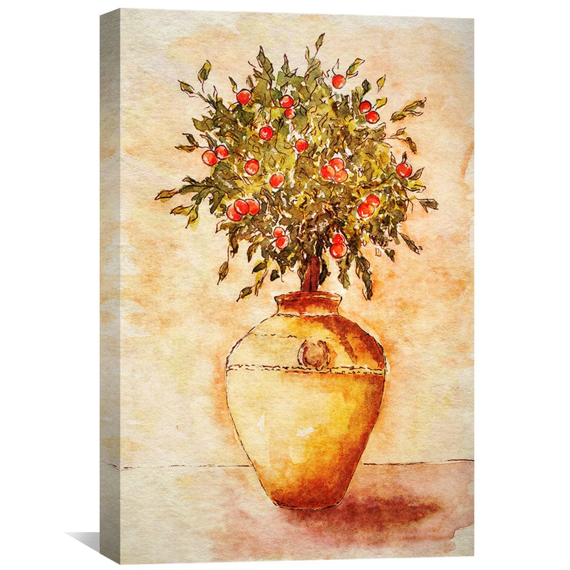 Potted Fruit Tree Canvas