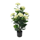 White Hydrangea Artificial Tree 35.4in – UV Resistant by Designer Plants USA