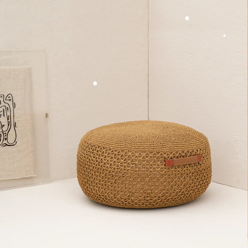 Pouf Made with Handcraft Rope