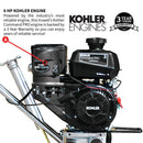 24" Concrete Power Trowel Edger 6HP Kohler Float Pan Blade Screed Finishing Tool