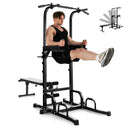 Power Tower Pull Up Bar Stand with Adjustable Heights and Bench by LJGDeals