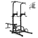 Power Tower Pull Up Bar Stand with Adjustable Heights and Bench by LJGDeals