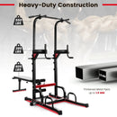 Power Tower Pull Up Bar Stand with Adjustable Heights and Bench by LJGDeals