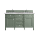 James Martin Brittany 60" Double Bathroom Vanity, Smokey Celadon