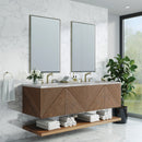 James Martin Marcello 72" Floating Double Bathroom Vanity, Chestnut