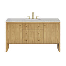 James Martin Hudson 60" Single Bathroom Vanity, Light Natural Oak