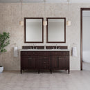 James Martin Brittany 72" Double Bathroom Vanity, Burnished Mahogany