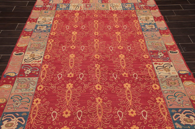 5'10" x 8'10" Hand Knotted 100% Wool Reversible Oriental Area Rug Red