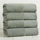 Cotton Linen-Like Border 6-Piece Towel Set - Priya Collection by Great Bay Home