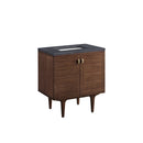 James Martin Amberly 30" Dual Mount Single Bathroom Vanity, Mid-Century Walnut