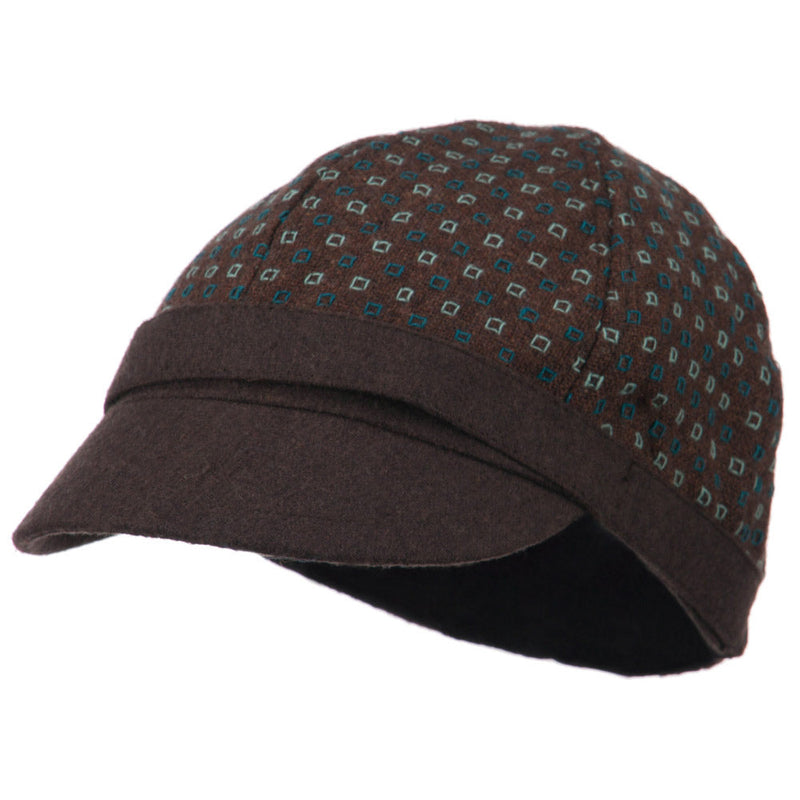 Muffy 6 Panel Round Buckle Cabbie Cap