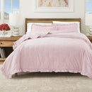 Dot Stitched Ruffled Quilt Set - Dot-Ruffled Collection by Great Bay Home