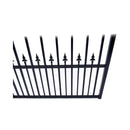 [12-18FT] Heavy-Duty Prague-Style Powder-Coated Galvanized Steel Dual Swing Driveway Gate (SAK48530)