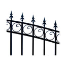[12-18FT] Heavy-Duty Prague-Style Powder-Coated Galvanized Steel Dual Swing Driveway Gate (SAK48530)