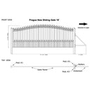 [12-18FT] Heavy-Duty Prague-Style Premium Steel Sliding Driveway Gate (SAK71492)