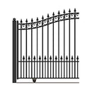 [12-18FT] Heavy-Duty Prague-Style Premium Steel Sliding Driveway Gate (SAK71492)
