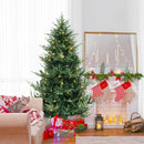 6 FT Pre-Lit Artificial Hinged Xmas Tree with 778 PVC and PE Branch Tips by LJGDeals