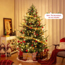 6/7/8 FT Pre-Lit Artificial Hinged Xmas Tree with 778/1480 PVC and PE Branch Tips-L
