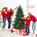 6 FT Pre-Lit Artificial Hinged Xmas Tree with 778 PVC and PE Branch Tips by LJGDeals