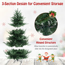6 FT Pre-Lit Artificial Hinged Xmas Tree with 778 PVC and PE Branch Tips by LJGDeals