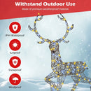 4.6 Feet Pre-Lit Christmas Reindeer with 170 Cold and Warm LED Lights by LJGDeals