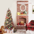 Pre-lit Artificial Pencil Christmas Tree with Pine Cones and Red Berries by DirectDeals