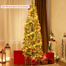 Pre-lit Artificial Pencil Christmas Tree with Pine Cones and Red Berries by DirectDeals