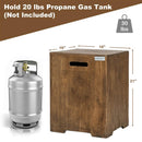 Premium 16-Inch Outdoor Hideaway Table Cover For Standard 20 LBS Propane Tank (SAK73142)