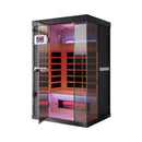 Thermora Pandora Premium 2-Person Indoor Infrared Sauna With Red Light Therapy And Himalayan Salt Rocks (SAK67305) by SAKSBY WHOLESALE