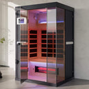 Thermora Pandora Premium 2-Person Indoor Infrared Sauna With Red Light Therapy And Himalayan Salt Rocks (SAK67305) by SAKSBY WHOLESALE