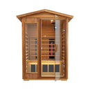 Thermora Alveron 2-Person Outdoor Mahogany Low EMF Far Infrared Sauna With Bluetooth Audio And LED Lights (SAK83719)
