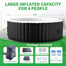 Premium Large 4-Person Inflatable Hot Tub Kit With 8-Color LED Lights (SAK20759) by SAKSBY WHOLESALE
