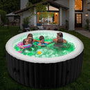 Premium Large 4-Person Inflatable Hot Tub Kit With 8-Color LED Lights (SAK20759) by SAKSBY WHOLESALE