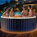 Premium Large 4-Person Inflatable Hot Tub Kit With 8-Color LED Lights (SAK20759) by SAKSBY WHOLESALE
