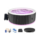 Premium Large 4-Person Inflatable Hot Tub Kit With 8-Color LED Lights (SAK20759) by SAKSBY WHOLESALE