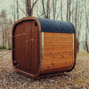 Premium 4-Person Outdoor Scandinavian ThermoWood Cube Sauna Kit With LED Lighting (SAK25470) by SAKSBY WHOLESALE