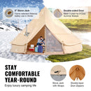 Premium 4-Season Camping Canvas Bell Yurt Tent With Stove Jack (SAK47589)