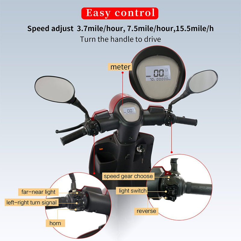 Premium 4-Wheel Electric Motorized Adults Travel Mobility Scooter For Adults, 800W (SAK94712)