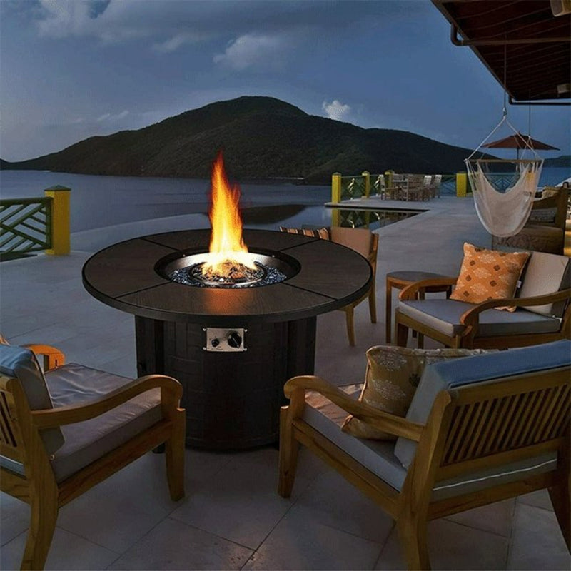 Premium 42" Outdoor Propane Patio Gas Fire Pit Coffee Table W/ Cover, 50K BTU (SAK95331)