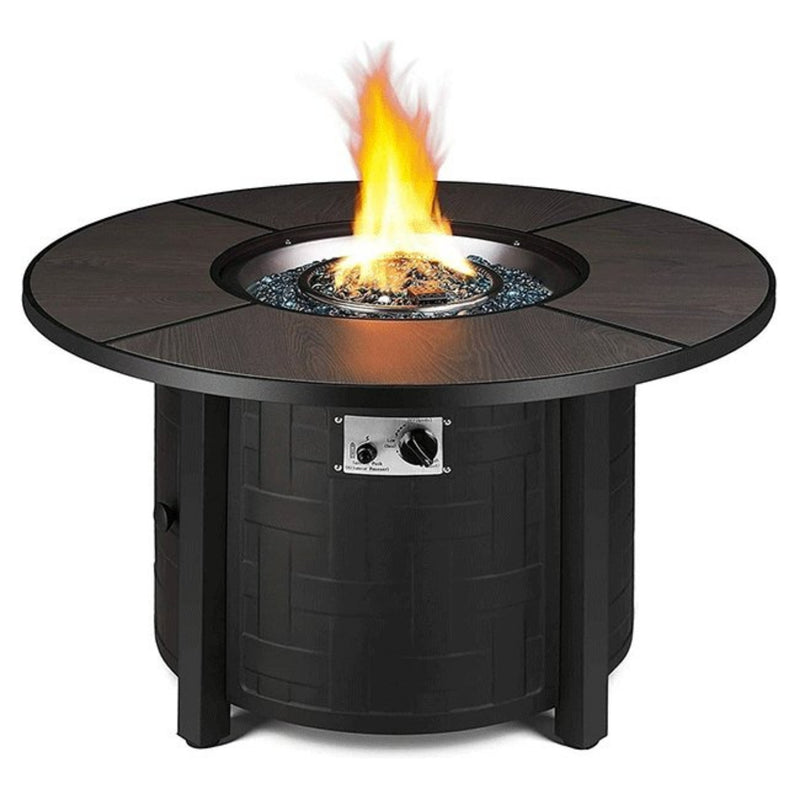 Premium 42" Outdoor Propane Patio Gas Fire Pit Coffee Table W/ Cover, 50K BTU (SAK95331)